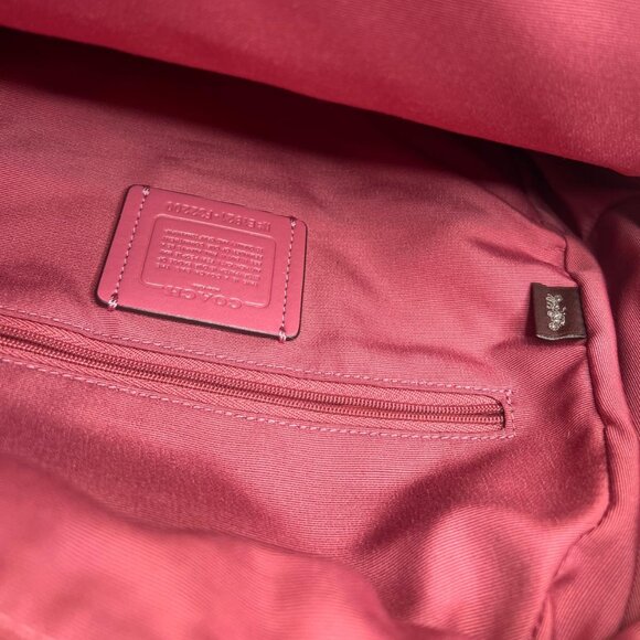 coach backpack tan pink trim Court In Signature Canvas Tan coach backpack - Gem